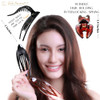 RC ROCHE 2 Pcs Flat Hair Clips Big Claw for Thick Hair French Duckbill Women No Slip Side Slide Curved Alligator Concord