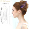 RC ROCHE 6 Pcs Flat Hair Clips Big Claw for Thick Hair French Duckbill Women No Slip Side Slide Curved Alligator Concord