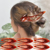 RC ROCHE 6 Pcs Flat Hair Clips Big Claw for Thick Hair French Duckbill Women No Slip Side Slide Curved Alligator Concord