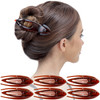 RC ROCHE 6 Pcs Flat Hair Clips Big Claw for Thick Hair French Duckbill Women No Slip Side Slide Curved Alligator Concord