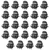 AUEAR 24 Pack Mini Jaw Clips Plastic Hair Claw for Girls and Women Black Small