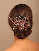 YERTTER Vintage Rhinestones Bride Wedding Hair Accessories for Brides Crystal Floral Leaves Bridal Hair Comb for Women R