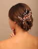 YERTTER Vintage Rhinestones Bride Wedding Hair Accessories for Brides Crystal Floral Leaves Bridal Hair Comb for Women R