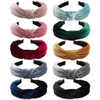 ANBALA 10 Pack Headbands for Women Fashion Knotted Headbands Breathable Wide Hairbands Hair Hoop Hairbands for Fashion O