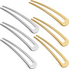 WILLBOND 6 Pcs French Hair Pins for Women French Twist Hairpins 4 Inch Metal Hair Forks U Shaped Long Chignon 2 Prong St