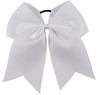 Kenz Laurenz Cheer Bows White Cheerleading Softball Gifts for Girls and Women Team Bow with Ponytail Holder Complete you