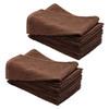 Huini 12 Pcs Microfiber Hair Drying Towels 14 30 Inches Brown
