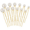 BESARME Pearl Hair Pins 36 Pcs Wedding Pearl Hair Accessories Bridal Rhinestone Hair Clips for Brides Bridesmaid Women