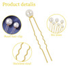 BESARME Pearl Hair Pins 36 Pcs Wedding Pearl Hair Accessories Bridal Rhinestone Hair Clips for Brides Bridesmaid Women