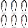 Hoteam 6 Pcs Headband with Teeth for Women non Slip Beaded Hair Band for Women and Girls Crystal Headbands Hair Accessor