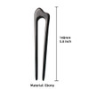 CHOISBEING Wooden Hair Fork 58 Ebony Hairpin for Long Hair Handmade French Hair Stick U Shape Hair Clip for Women Hair A