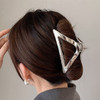 Triangle Hair Claw Clip Hollow Triangle Hair Clips Medium Metal Hair Claw for Women Girls NonSlip Strong Grab Clips Shar