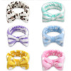 AOPRIE 6Piece Spa Headbands for Women Soft Coral Fleece Head Wraps for Washing Face Shower Makeup SPA Travel Accessory G