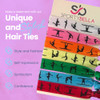 Gymnastics Hair Ties Sportybella Elastic Ponytail Holders Set of 7 No Crease Colorful Gymnast Team Accessories Gifts for