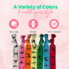 Gymnastics Hair Ties Sportybella Elastic Ponytail Holders Set of 7 No Crease Colorful Gymnast Team Accessories Gifts for