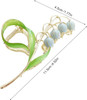 2pcs Lily of The Valley Flower Hair Clips Lily Flower Jaw Orchid Hair ClampsMetal Hairpin Clamp Hair Styling Hair Access