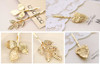 yueton 3 Pairs Athena Olive Branch Leaves Barrettes Bobby Pin Hair Clips Bride Headwear Edge Clip Clamps 135 Leaves