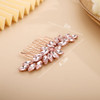 Chargances Crystal Bride Wedding Hair Comb Pink Rhinestone Headpiece Fashion Handmade Hair Accessories for Bridal Weddin