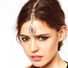 Chargances Halloween Crystal Drop Forehead Jewelry Rhinestone Hair Pin Bride Hair jewelry Wedding Headpiece Indian Style