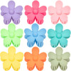 Flower Hair Clips for Women 9 PCS Matte Claw Clips With Strong Hold for Thick and Thin Hair Non Slip 9 Styles