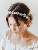 SWEETV Leaf Wedding Headpieces for Bride Flower Girl Gold Bridal Headband with Rhinestones Women Handmade Hair Accessori