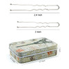200pcs U Shaped Hair Pins Silver with Cute Case Hairpins for Buns Premium Bobby Pins for Kids Girls and Women Great for