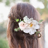 Fangsen Wedding Rose Flower Hair Comb Bridal Flower Hair Clip Floral Hair Accessories for Women an Girls Pink