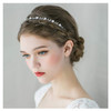 SWEETV Pearl Silver Bridal HeadbandSingle Hair Band Tiara Flower Wedding Headpiece Jewelry Bridal Hair Accessoires for W