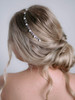 SWEETV Pearl Silver Bridal HeadbandSingle Hair Band Tiara Flower Wedding Headpiece Jewelry Bridal Hair Accessoires for W