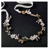SWEETV Handmade Wedding Headband FlowerLeaf Bridal Headpieces for Wedding Hair Accessories Brides Hair Pieces Gold