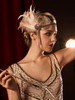 SWEETV 1920s Headpiece Flapper Headband Rhinestone Pearl Feather Hair Band Great Gatsby Headpiece Accessoreis for WomenC