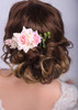 Kercisbeauty Blush Pink Rose Hair Comb Leaf Headpiece Wedding Bridal Side Headpiece Vinage Hair Dress Boho Hair Comb Wom