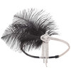 SWEETV Flapper Headbands Womens 1920s Headpiece Great Gatsby Inspired Feather Headband Cocktail Party Rhinestone Hair Ac