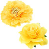 Large Floral Hair Clips 8 Pieces Set Includes 4pcs Peony Flower Hair Clips and 4pcs Rose Flower Hair Barrette Accessorie