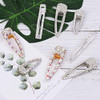 8 Pack Shining Rhinestone Alligator Hair Clips Bling AB Crystal Duck Bill Hair Barrettes Sparkly Geometric Hair Pins Hai