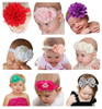 QandSweet Baby Girl Headbands with Polygonal Flower Inlay Rhinestone for Photography Styles of 9