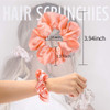 50 Satin Hair Scrunchies in Multiple Colors Silk Accessories for Curly Hair Teens and Girls With Gift Bag