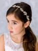 SWEETV Flower Girl Headpiece for Wedding Headband Princess Hair Accessories Little Girls Toddler Kids Crystal Hair Bands