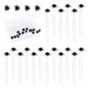Swpeet 40Pcs Black UShaped Crystal Hair Pins Rose Flower Rhinestone Hair Clips Hair Accessories for Bridal Wedding Women