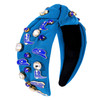 mokkia Western Headbands for Women Jeweled Rhinestone Crystal Knotted Headbands Wide Cowgirl Cowboy Boots Hats Hairbands