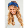 mokkia Western Headbands for Women Jeweled Rhinestone Crystal Knotted Headbands Wide Cowgirl Cowboy Boots Hats Hairbands