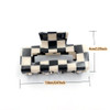 Checkered Hair Claw Clips for Women Girls Fashion Hair Clips for Styling Claw Clamps Thick Hair Retro Rectangle Shape YO