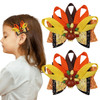 Thanksgiving Turkey Bow Clip for Girls Glitter Turkey Hair Bow Clip Thanksgiving Hair Accessories for Baby Hair Clips Al