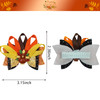 Thanksgiving Turkey Bow Clip for Girls Glitter Turkey Hair Bow Clip Thanksgiving Hair Accessories for Baby Hair Clips Al