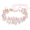 Oriamour Wedding Headband Bridal Headpiece Flower Design With Genuine Freshwater Pearls And Ribbons Hair Accessories For