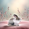 Grey Rabbit Hair Claw Crab Clip Hair Clips Acetic Acid Bunny Shark Clip Ponytail Hair Clips Holder Headwear Hair Accesso