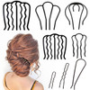 8 Piece Hair Side Combs U Hair Pins Hair Fork Clip Hair Stick for Updo Bun U Shaped Teeth Hair Combs for Vintage Hairsty