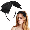 JOYOYO Bow Headbands for Women Double Layer Bow Knotted Headband Black Fashion Headbands Top Knot Festival Turban Hair A