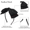 JOYOYO Bow Headbands for Women Double Layer Bow Knotted Headband Black Fashion Headbands Top Knot Festival Turban Hair A