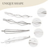 12 Pcs Hair Pins SetPearl Hair Clips Geometric Hair Pins Metal HairpinMinimalist Hair Styling JewelryWedding Dainty Hair